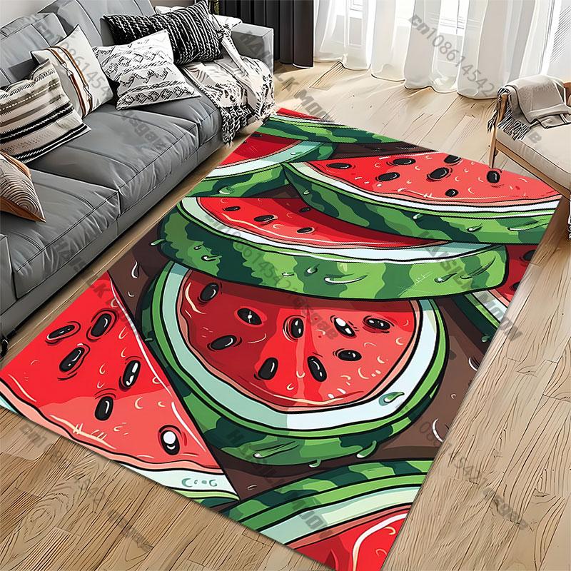 Fresh juicy watermelon slices carpet Yoga living room room decor children's crawling mat doormat area rug games mat