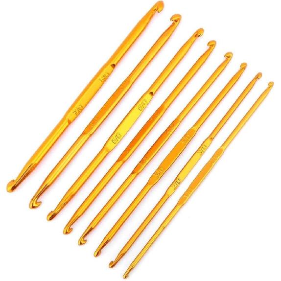 Plyisty Knitting Needles, Set of 8 Crochet Hooks, Double-Ended Crochet Hooks, for Crochet