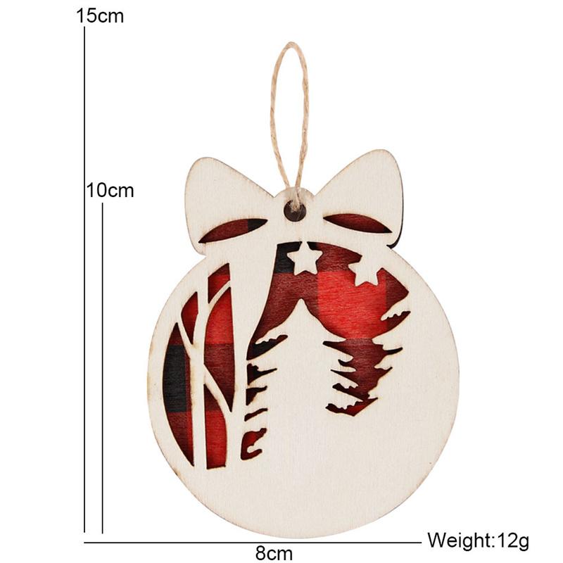 Door Hanging Wear-resistant Lightfast Holiday Decorations Christmas Decoration Pendant Wooden Clear Christmas Decoration Durable