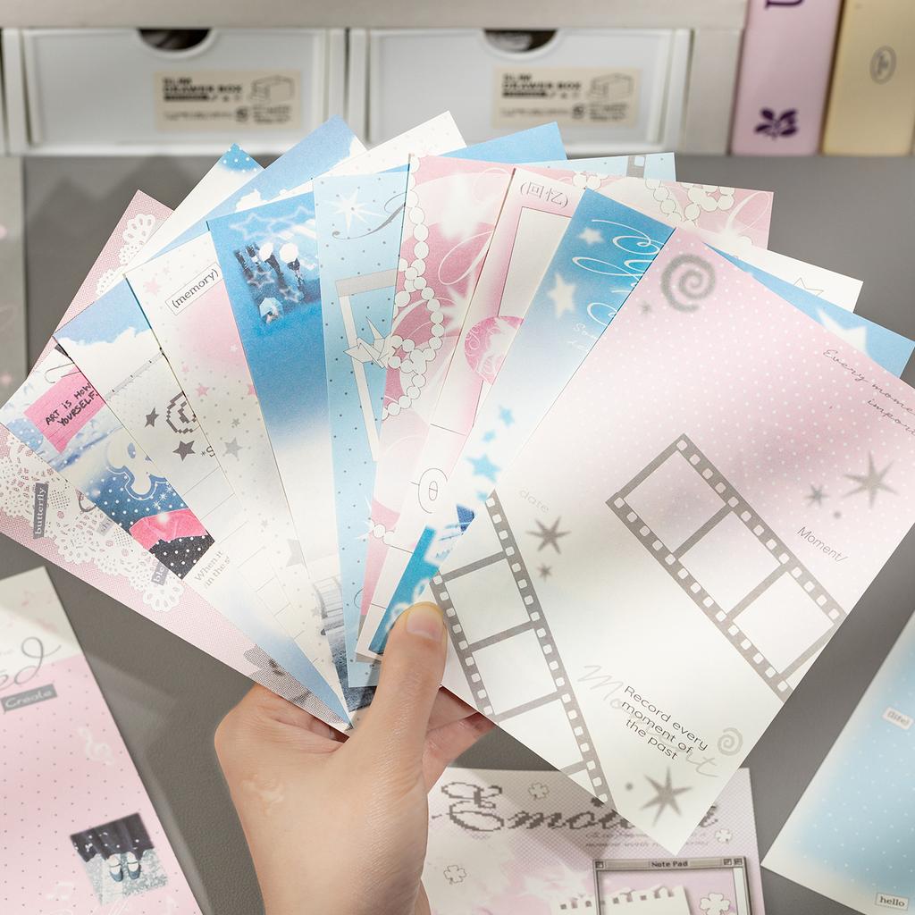 JIAMEI 25/30 sheets Pointism&Holiday Atmosphere Ins Tearable Scrapbooking Material Paper DIY Handmade Collage Aesthetic Supplies