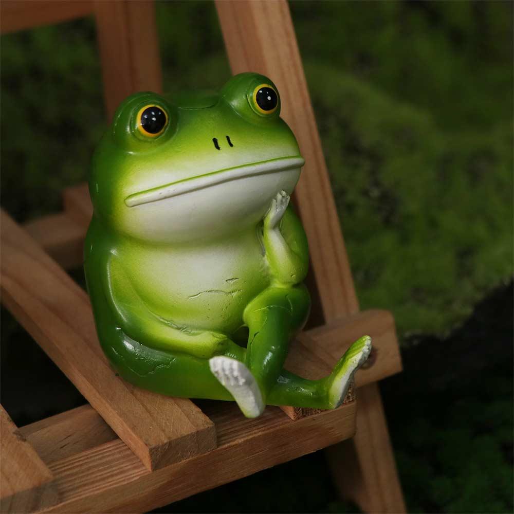 Cute Small Frog Statue Resin Crafts Animal Ornament  Micro-landscape Accessories