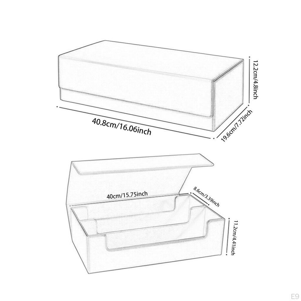 Card Deck Box Game Card, Storage Strong Can Holds 1650 Cards, PU Leather Gathering Toy Playing