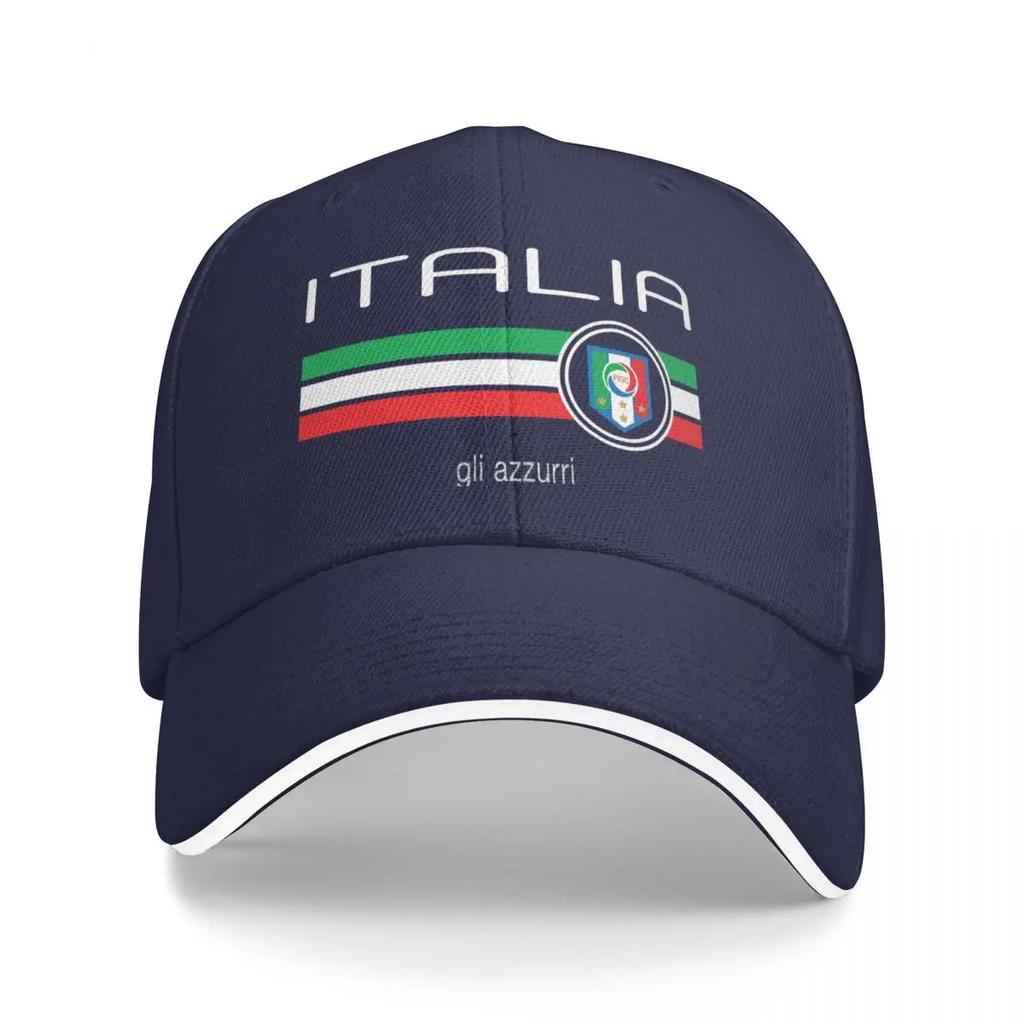 Calcio  Italia (Casa Blu) Cappellino da Baseball Taglia Grande Cappello Cappellino Sportivo Unisex Donna