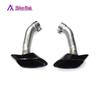 08-13 BMW X6 E71 Black Square Exhaust Tailpipe Stainless Steel Muffler