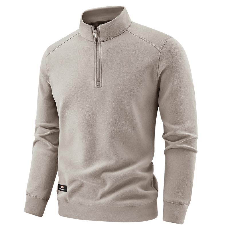 Outdoor Sports Quick Drying Clothes for Men Long-sleeved T-shirt for Men Medium-thick Half-zipper Sweatshirt Quick Drying Bottoming Shirt Autumn