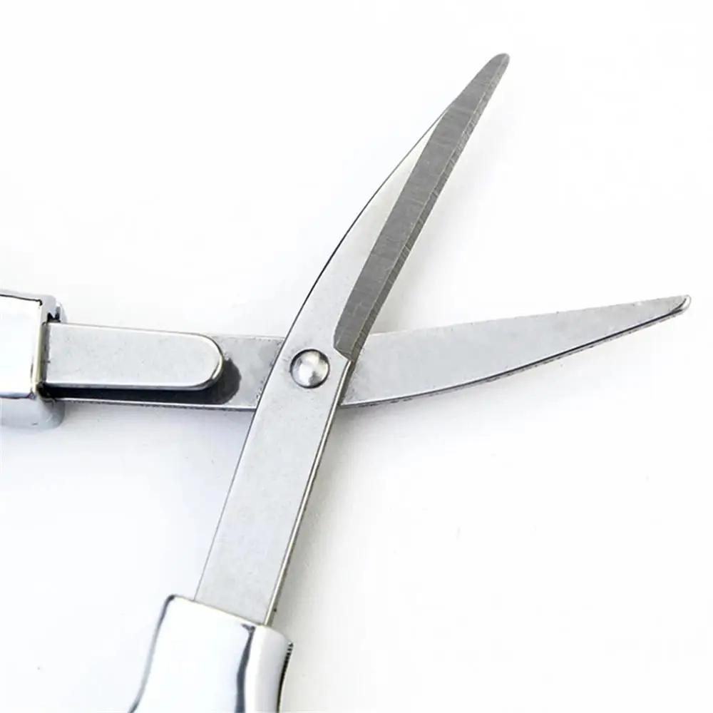 1~4PCS Stainless Steel Anti-Rust Portable Folding Scissors Glasses Shaped Mini Shear Fishing Scissor for Home and Travel Camping