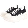 (WMNS) Alexander McQueen Tread Slick Low Lace Up 'Black White' FW21 Women's 611705W4MV21070