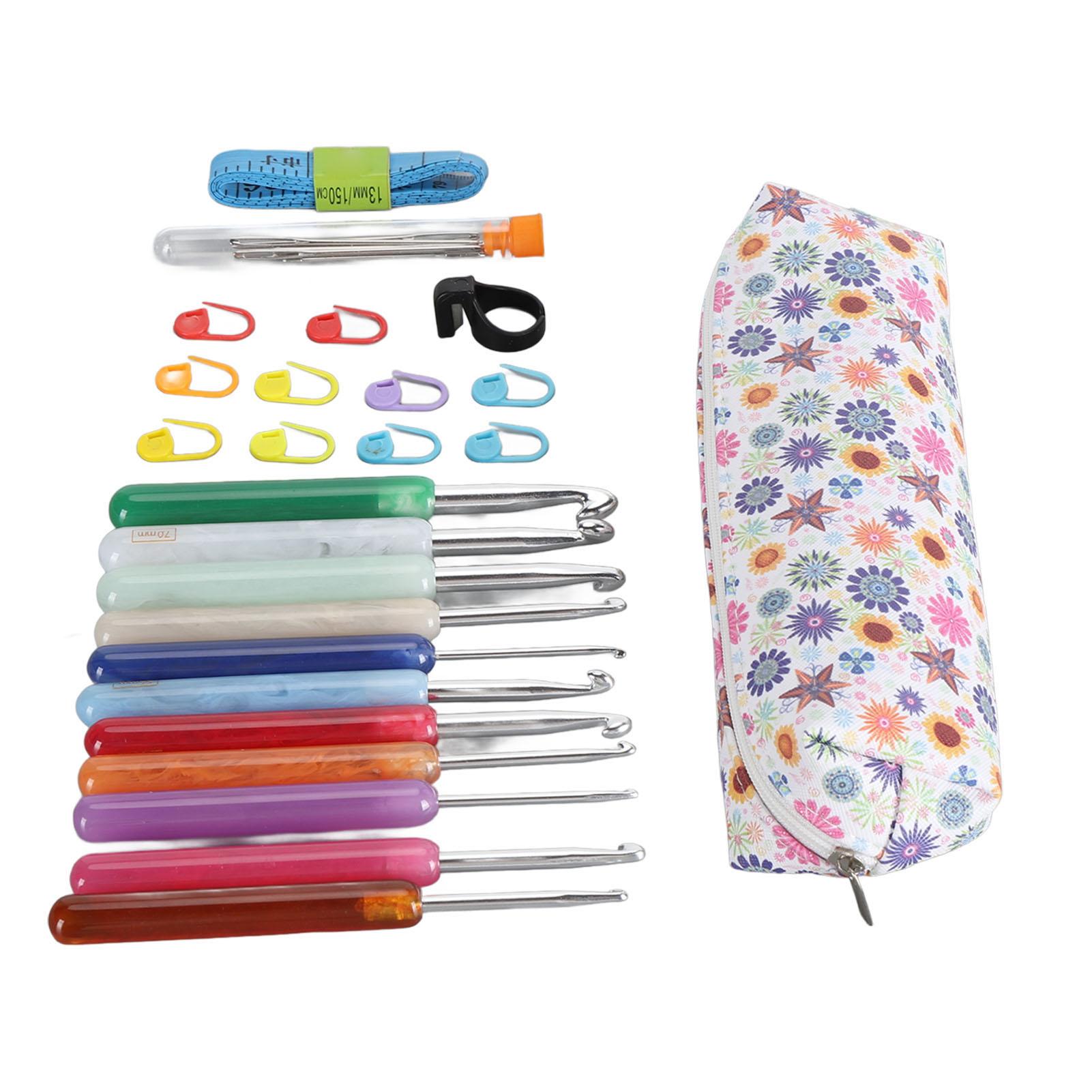 

Набор крючков для вязания Эргономичная ручка Мягкий захват Гладкие иглы Набор инструментов для вязания для начинающих