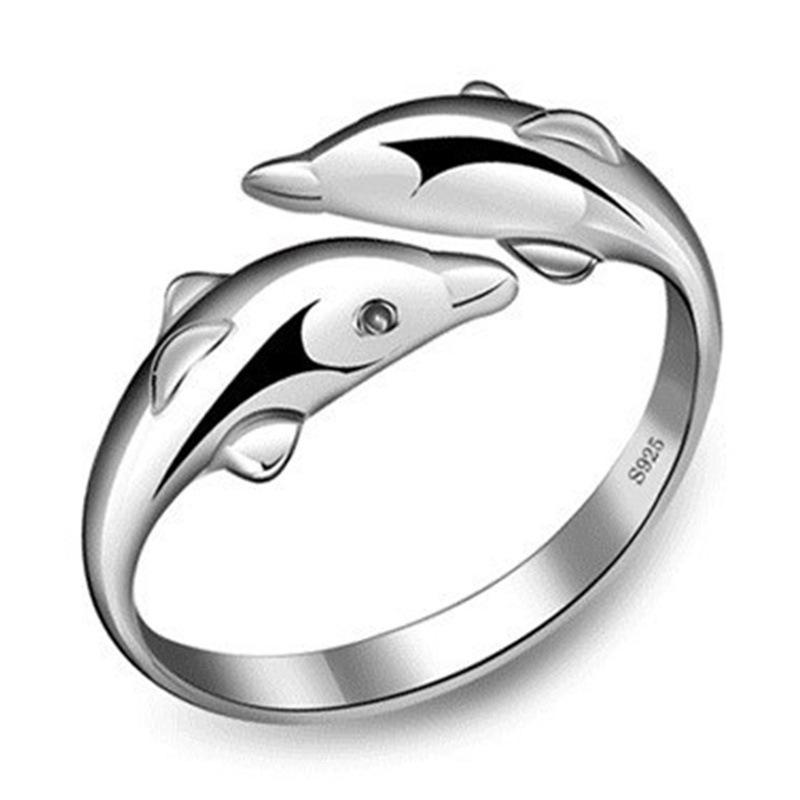 Silberringe Strahlende Klassiker Für Frauen Hochzeits-Verlobungs-Schmuck Mode Luxus Geschenk Hohe Qualität resizable