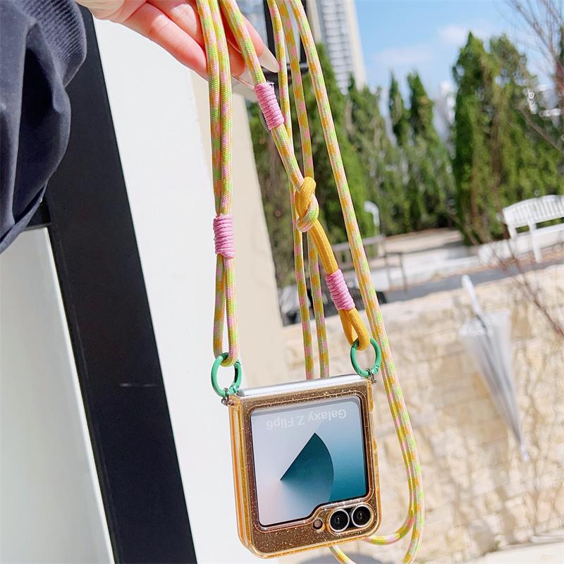 Crossbody-Lanyard Klare Klapphandyhülle Für Motorola Moto Razr 70 60 50 40 Ultra 2026 Razr + 2025 Süßigkeitenfarben Stoßfeste Hülle