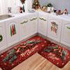 1Pcs Anti Fatigue Kitchen Rugs Christmas Bells Waterproof Non-Slip Thick Cushioned Kitchen Mat Heavy Duty Comfort Standing Mat for Kitchen