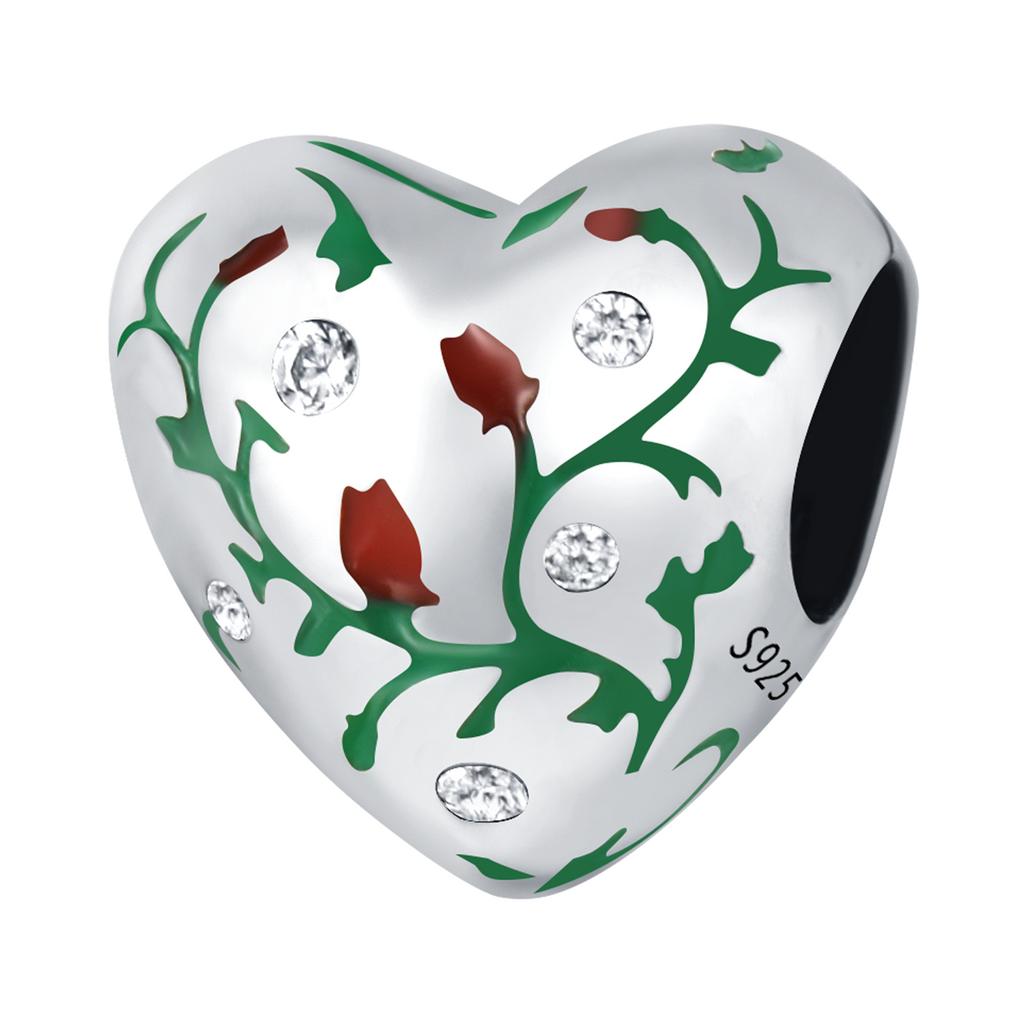 Copper Purple Iris Flower Pendants Bracelet Charms Fit Women Jewelry Party Beads Diy Exquisite Gifts Accessory