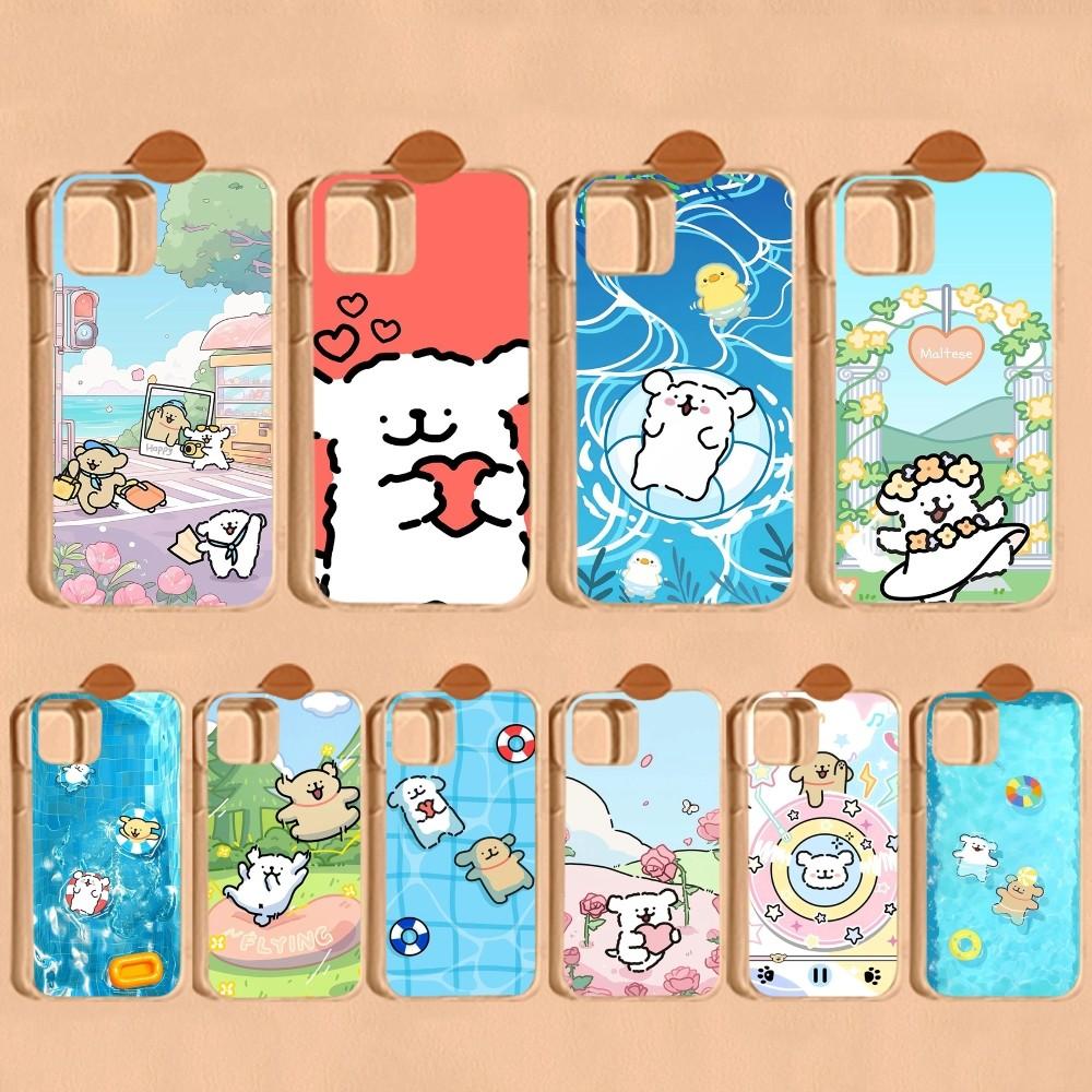 Cartoon Cute Hug Heart Dog Phone Case for iPhone 15 8 7 6 6S Plus X SE 2020 XR XS 14 11 12 13 Mini Pro Max Mobile Case