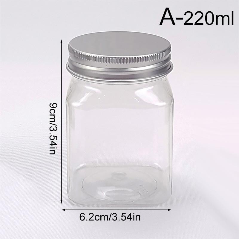 

1Pc Sealing Food Storage Multi-purpose Plastic DIY Multigrain Storage Tank Sealed Cans Snacks Candy Containers Aluminum Cover 220ml