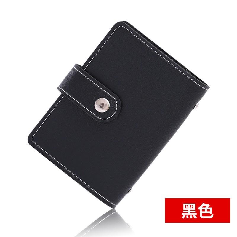 

26 Отделений для Карт ПУ Кожа Однотонный Держатель для Карт One Size чёрный