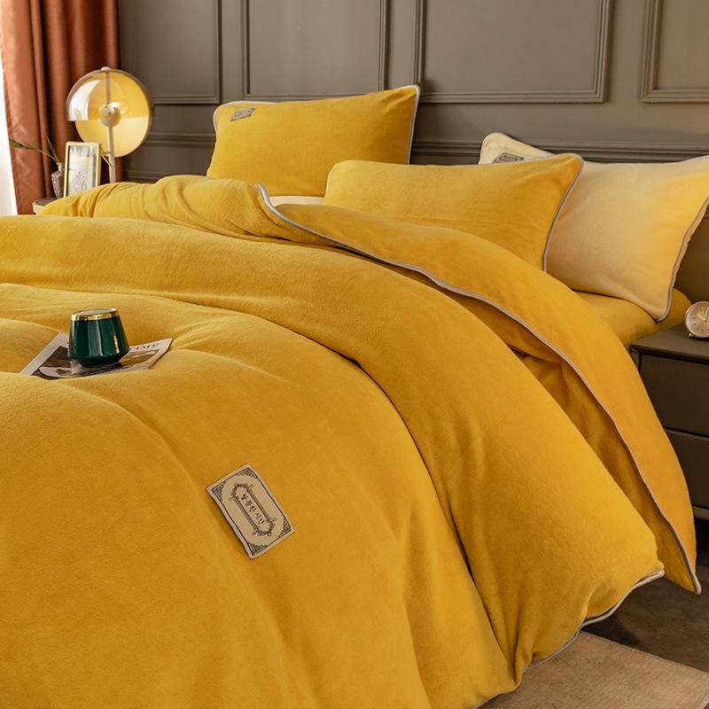 Korallfleece Milchsamt Bettbezug, Einzel 150x200cm, Winter Warm Verdickt.