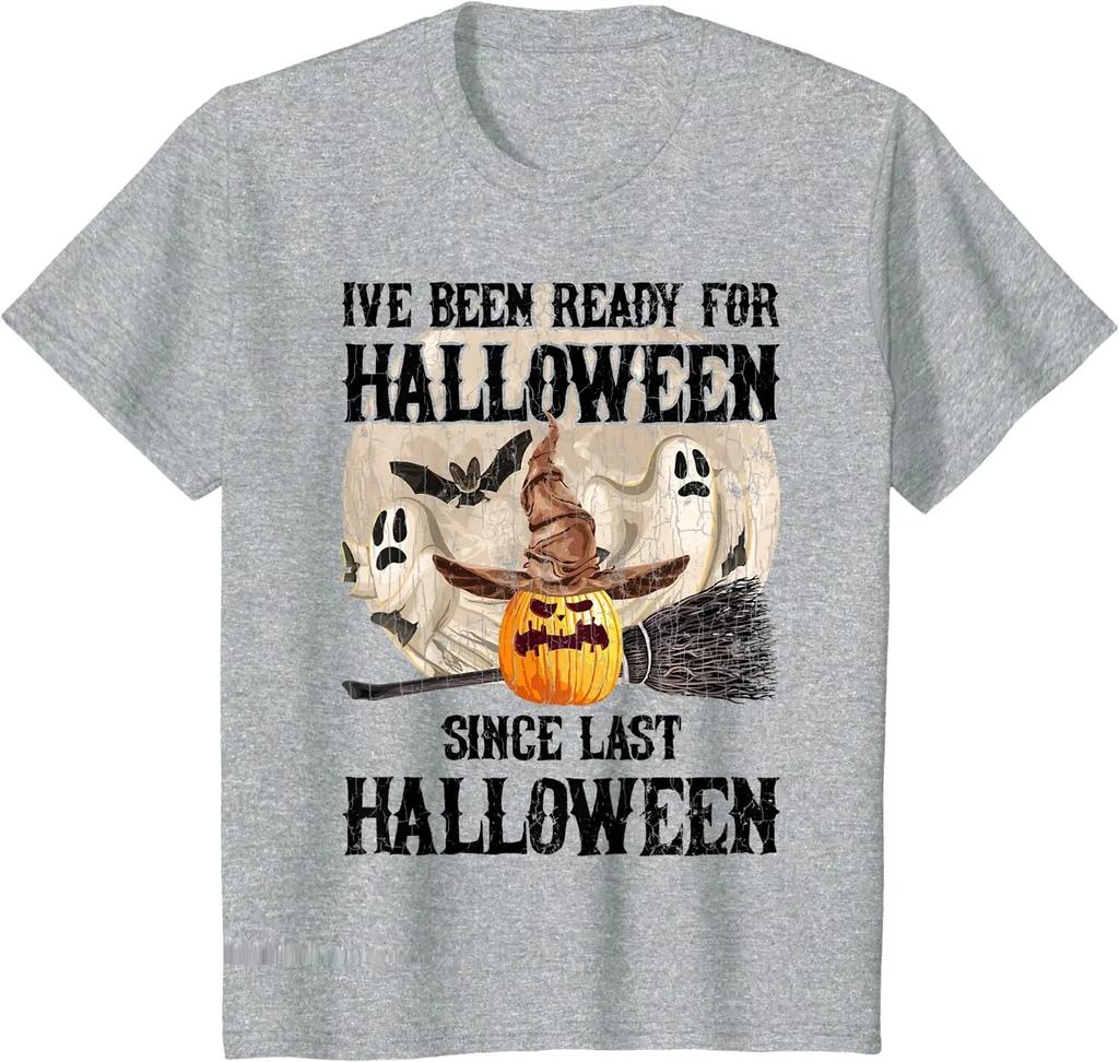I've Been Ready for Halloween Funny Ghost Skeleton Graphic T-Shirt Casual Cotton Daily Four Seasons Unisex Clothing Tees