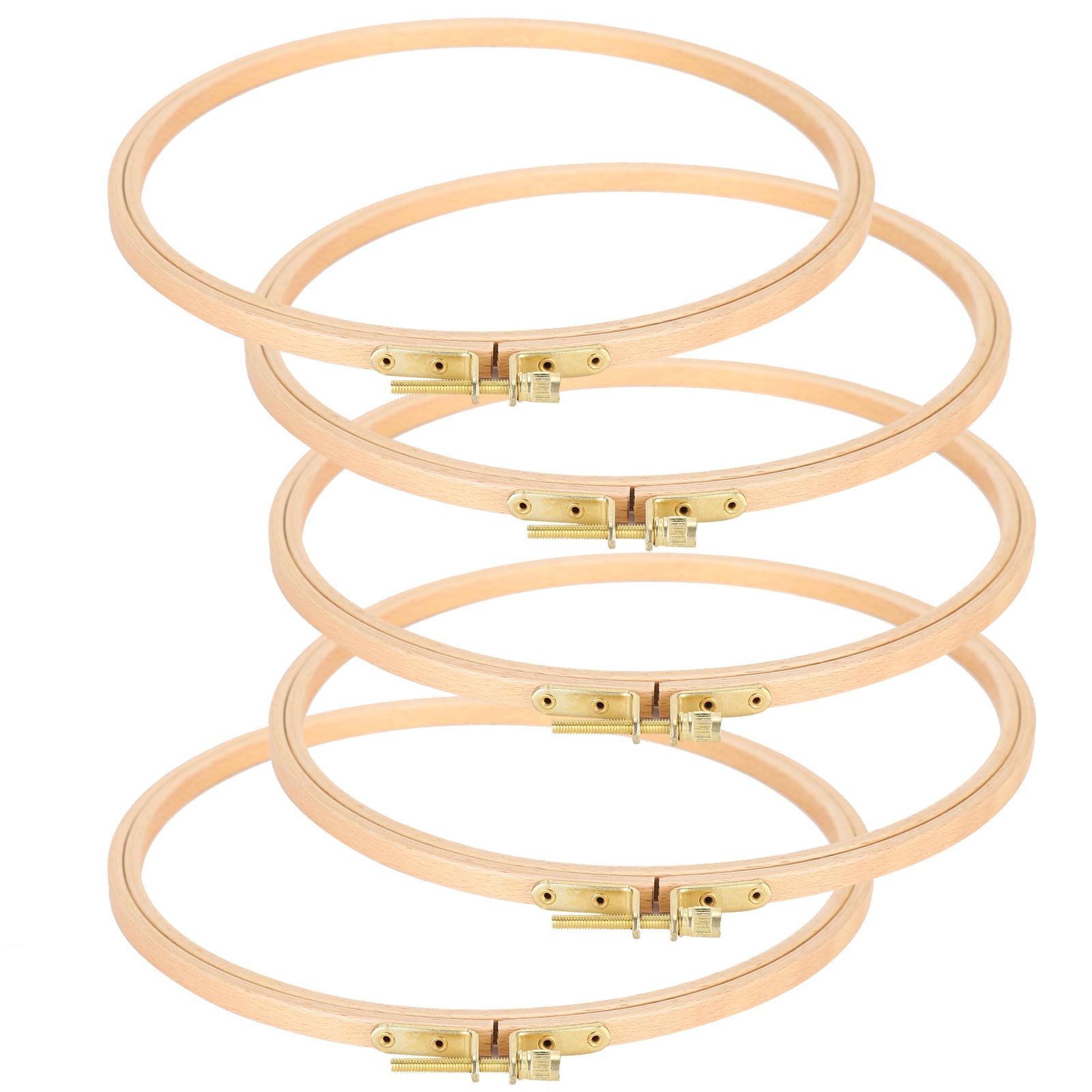 

5 шт. пяльцы для вышивания, круглые, широкие, бамбуковые, переносные, настольные, принадлежности для вышивки крестом, 19 см