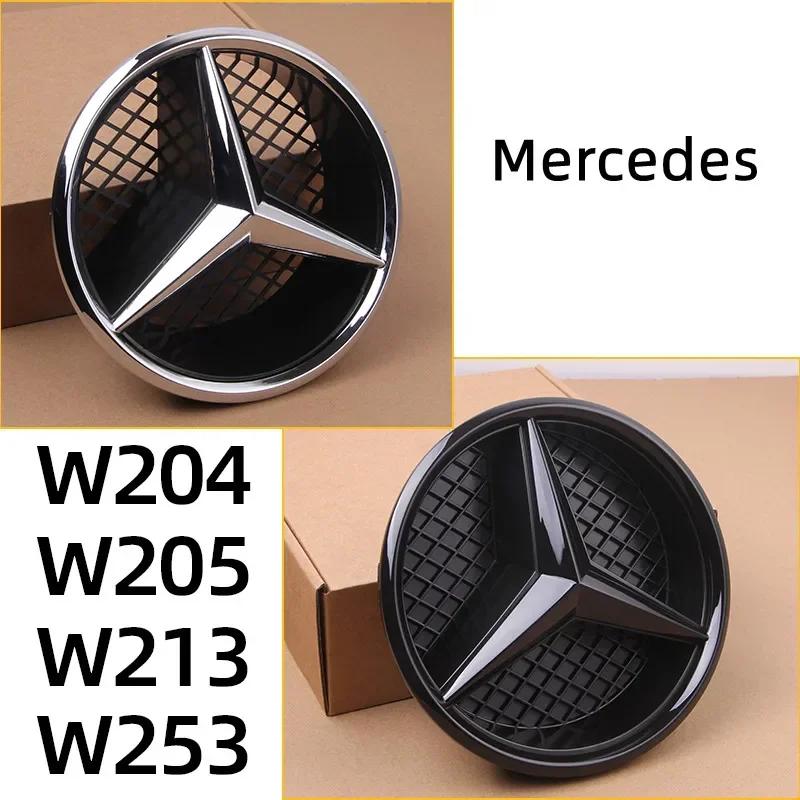 

C200 E200 For Mercedes Benz Grill Badge Grid style Front Emblem for Mercedes benz W205 W212 W213 W204 ML W166 CLA C117 A W176 W1 A-W176 2013-2018 чёрный