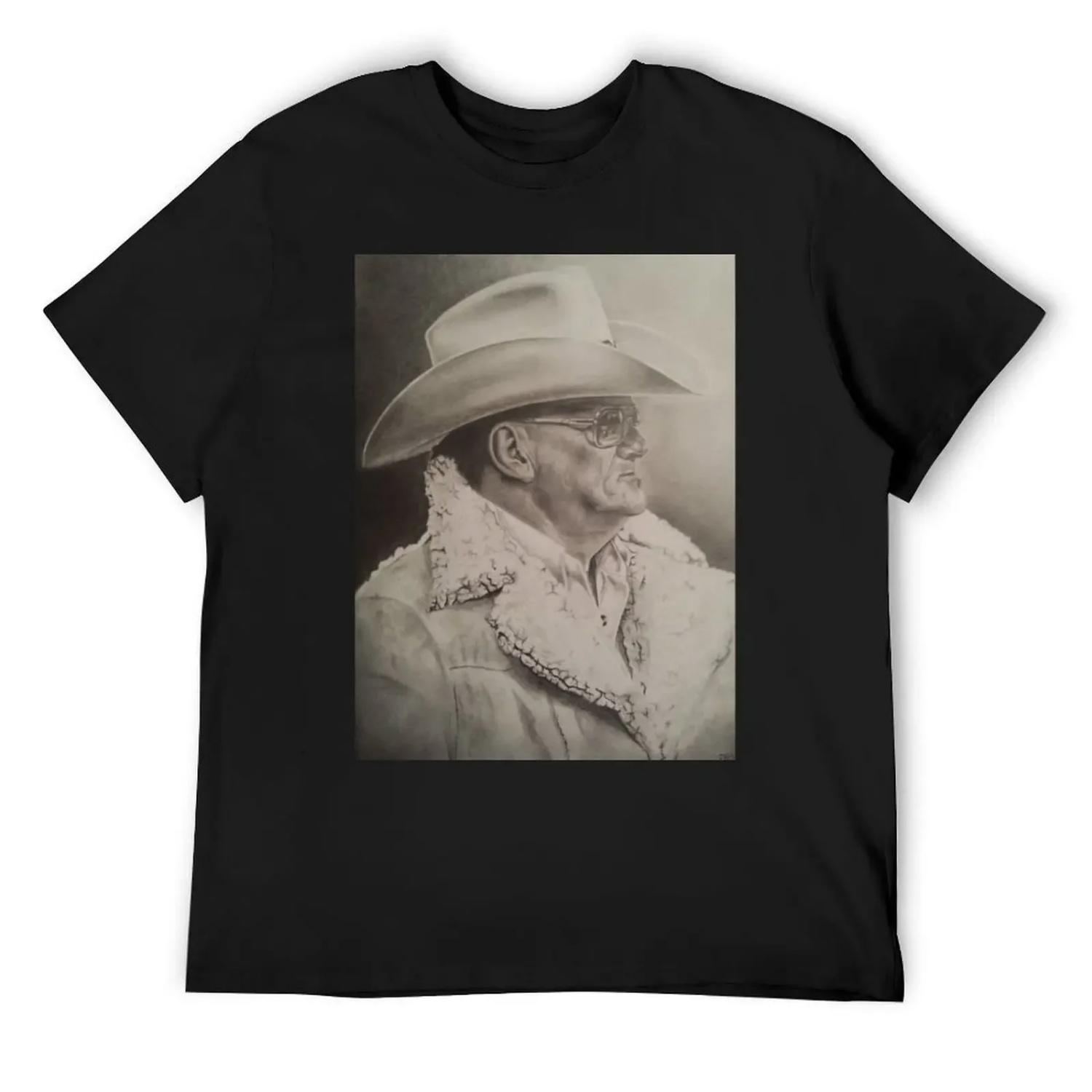 

Bum Phillips Portrait T-Shirt tops street wear oversized graphic tee customizeds sweat shirts, men XXXXXL чорний