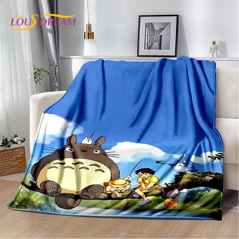 3D Japan Anime T0T0R0 Cartoon Soft Blanket,Soft Throw Blanket for Home Bedroom Bed Sofa Picnic Travel Cover Child Gift