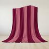 Burgundy Stripe Flannel Blanket Warm Soft Halloween Christmas Couch Warm Cozy Decorative Decor Gift for All Season