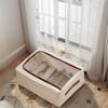 Large Capacity Underbed Shoe Storage Box Steel Frame Clothes Storage Organizer Shoe Basket  Bedroom