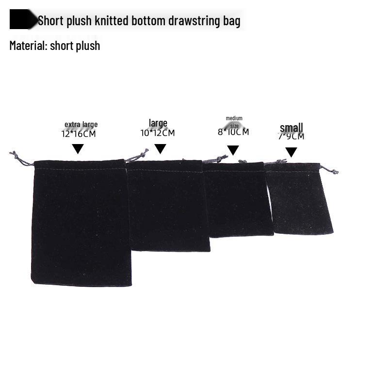 

Red Thickened Flannel Drawstring Bag for Jewelry Accessories with Logo