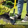 Serrated Edger Lawn Tool Half Moon Edger Handheld Saw-Tooth Garden Edger With Steel Blade Long Handle Grass Saw Cutter For Court