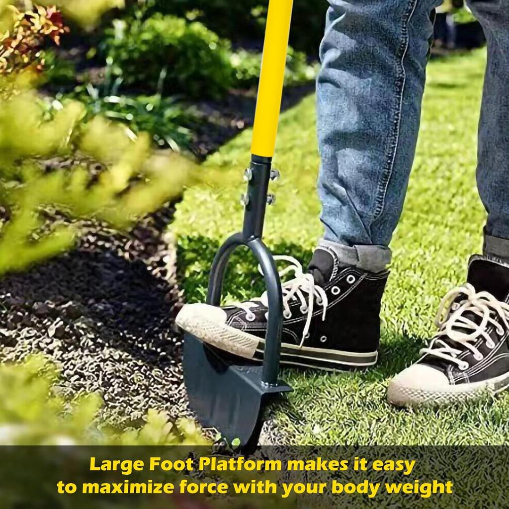 Serrated Edger Lawn Tool Half Moon Edger Handheld Saw-Tooth Garden Edger With Steel Blade Long Handle Grass Saw Cutter For Court