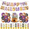 Sanrio Halloween Birthday Scene Decorations: Cake Toppers, Spiral Flags, Balloons