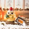 Latest Glowing Christmas Decoration Owl Home Use Christmas Tabletop Living Room Resin Good Craft Ornaments Durable Durable