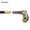 Golden Black Leopard Red Eye Luxury Fashion Cosplay Walking Stick Party Decorative Cane Elegant Crosier Knob Stick 92cm