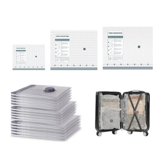 Vacuum Compression Bags with Rechargeable Air Pump Travel Storage Bag Fast Compression Packing Bags for Luggage Suitcase Clothes