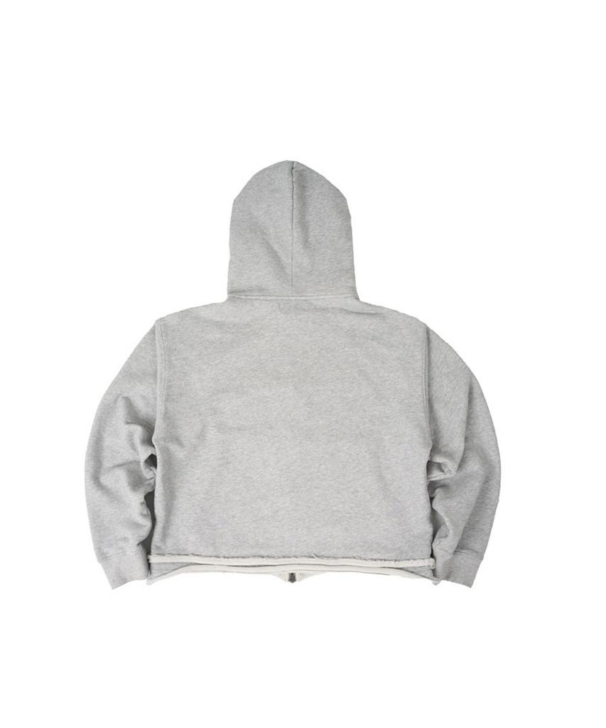 Painters Double Hem Distressed Zip-Up Hoodie