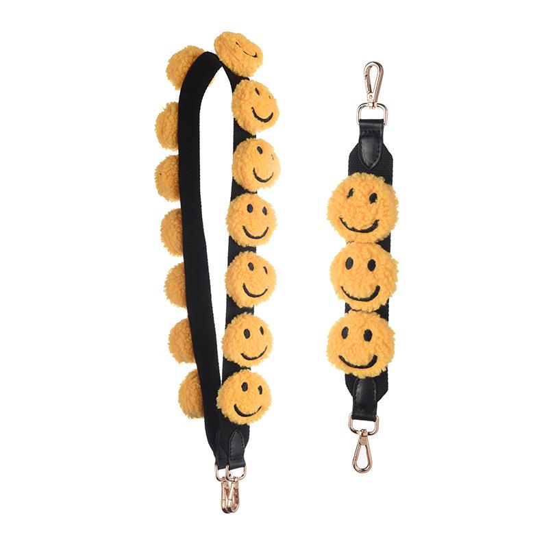 

Yellow Smiley Face Crossbody & Shoulder Strap Bag with 3D Cake Wool Design