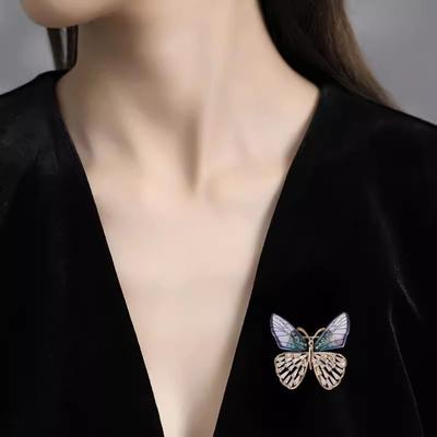 Rhinestone Brooch Sparkly Bird Butterfly Leaves Lapel Pin Women Sunflower Brooch Pin for Sweaters Hats Coats Scarves