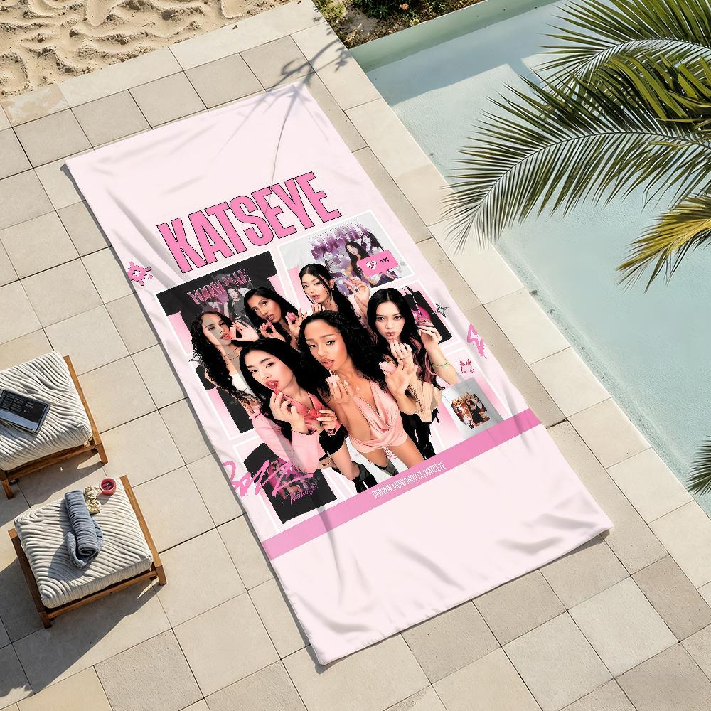Girl group K-KatseyeS Towel Drying Bath Towel Applicable To Light Swimming Camping Yoga Beach Out
