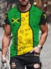 Jamaican Flag Hummingbird 3D Printed Men's Short-Sleeved T-Shirt - Patriotic Casual Streetwear Shirt