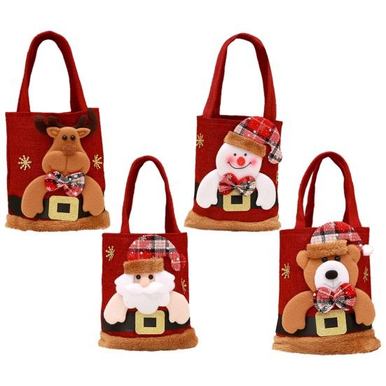 Christmas Handbag Cartoon Santa Claus Snowman Elk Gift Bag Large Capacity Great Load Bearing Merry Christmas Decor Children