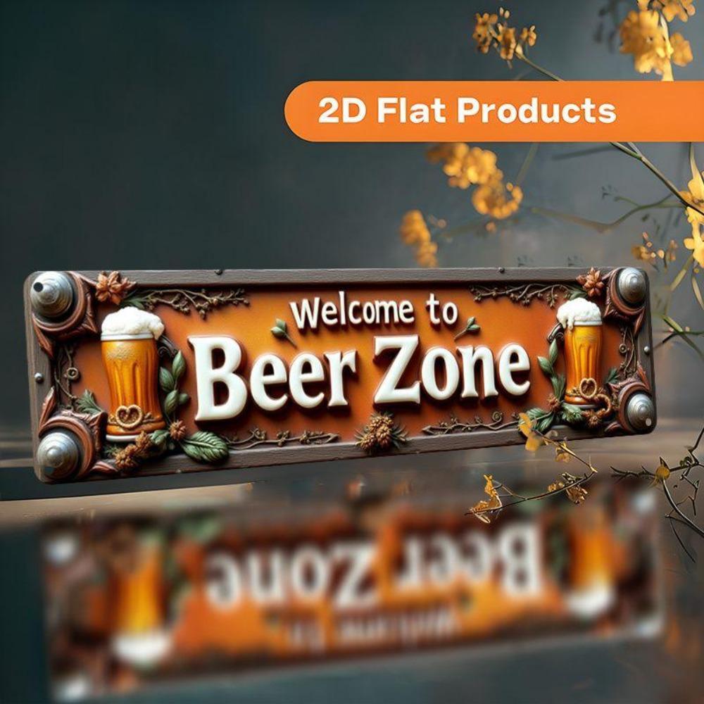 Retro Metal Wall Art for Home Office Beer Bar Decor