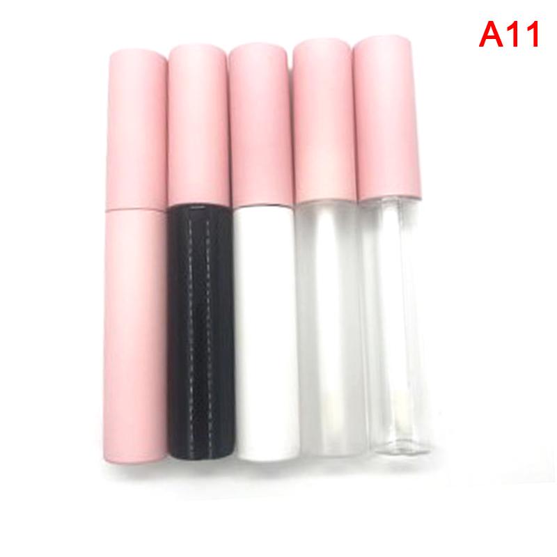 10ml Empty Mascara Tube Clear Revitalash Eyelash Bottle Frosted White,Pink Lid Cosmetic Packing Container