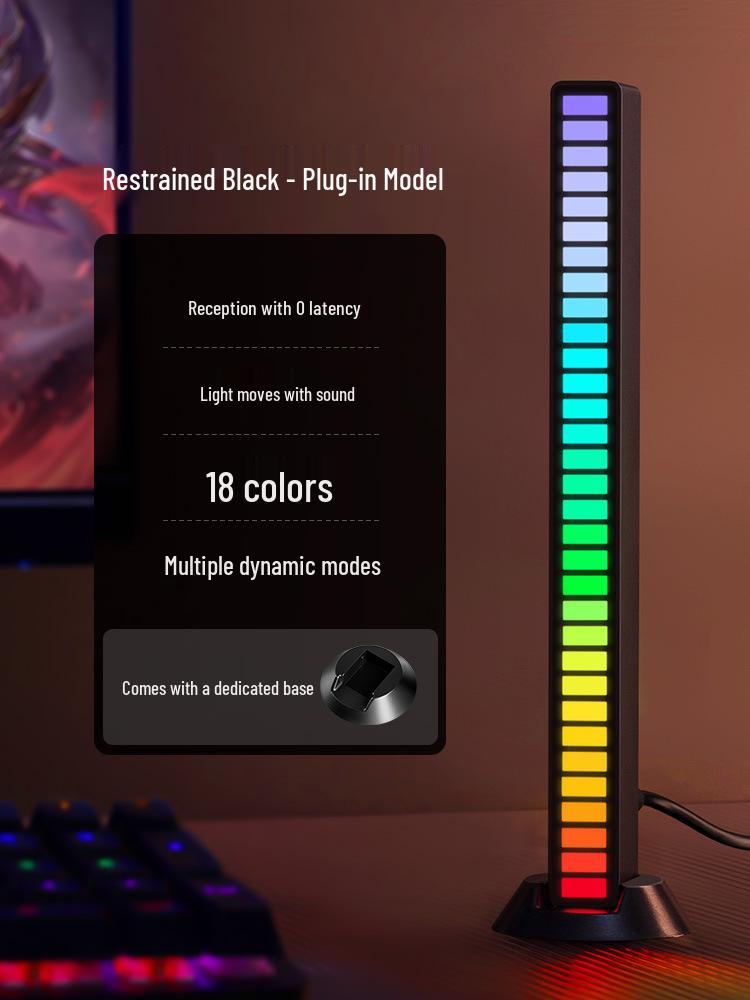 Sound-Activated RGB Rhythm Light: E-sports Desktop Speaker & Music Decoration