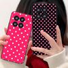 Pink Point Heart Mobile Phone Case for Xiaomi 15 14 13 12 Mi 11 T Ultra Lite Pro S X 5G Colorful Printing Cover Pretty Cover