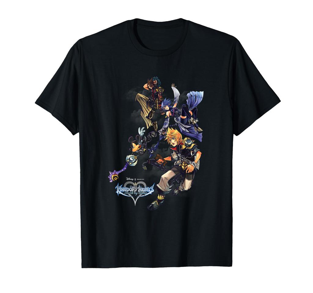 Disney Kingdom Hearts Mickey & Heroes Falling Group Shot T-Shirt