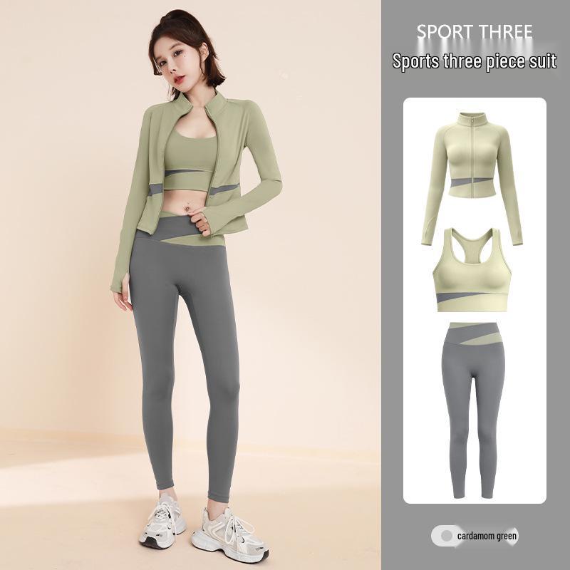 Women's Yoga Fitness Sportswear Set - Yoga Tops & Running Suits with Sun Protection.
