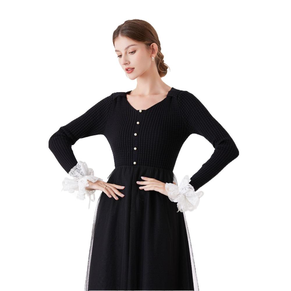 Victorian Lace Jabot Collar Solid Color Ralph Collar  Stage Performance Costume Accessory