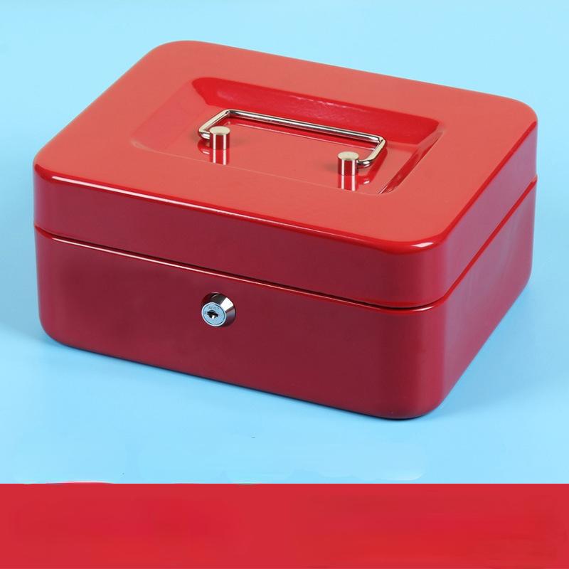 2024 New Practical Petty Cash Money Box with Keys Stainless Steel Security Lock Lockable Safe Small Fit for House Decoration