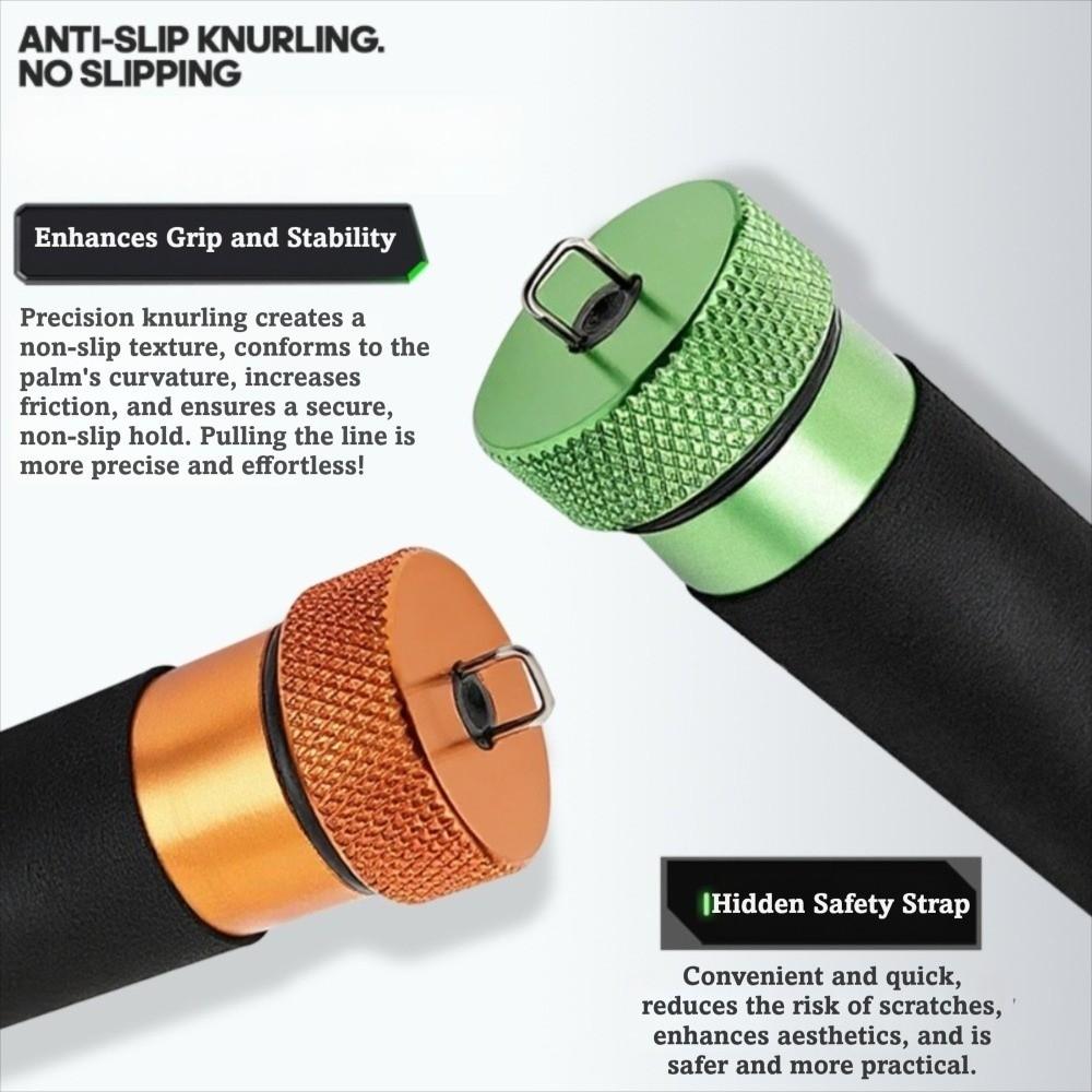 Aluminum Alloy Pull Wire Rod Rubber Anti-Slip Fishing Knot Winder Line Pull Rod  Fishing Tools