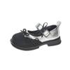 Spring New Fashion Stitching Cute Bow Girls Comfortable Soft Sole Performance Leather Shoes